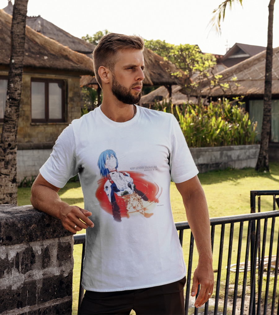 Rei Ayanami Neon Genesis Evangelion Genesis 0 12 Plugsuit Floating Red Liquid Scene T-Shirt