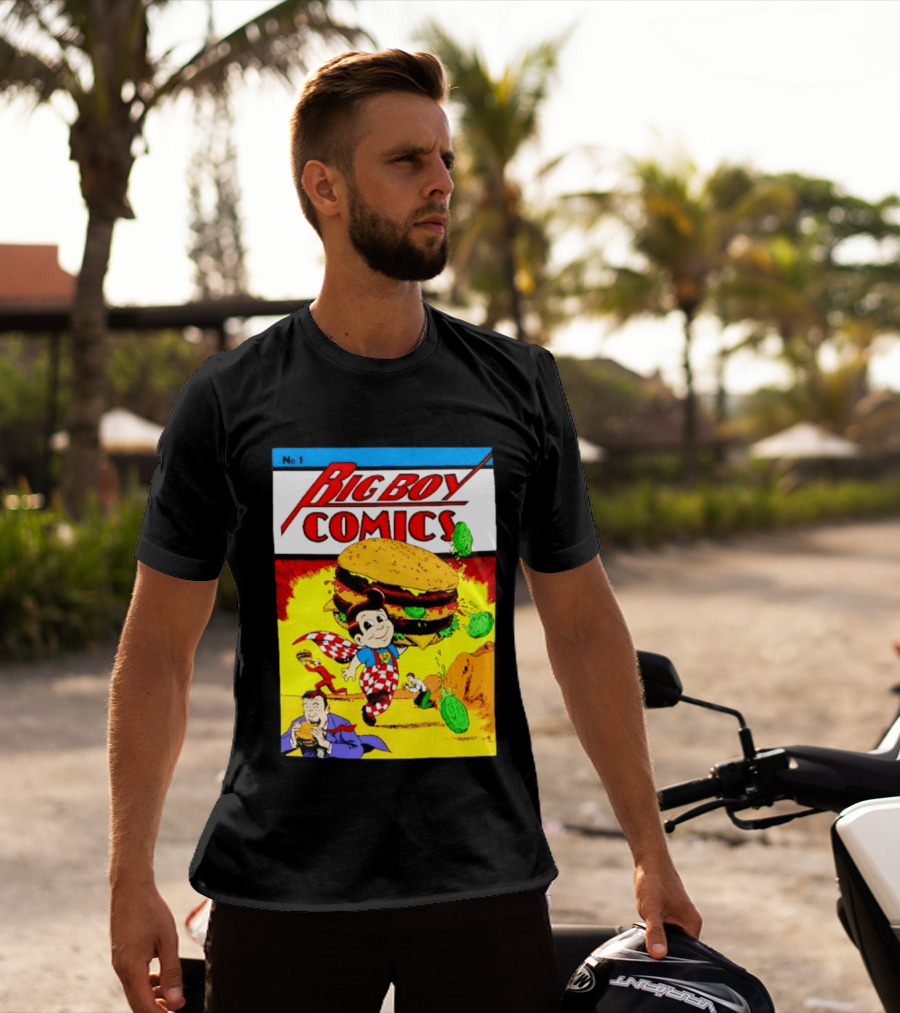 Big Boy Comics No 1 Hamburger Adventure Retro Comic Cover T-Shirt