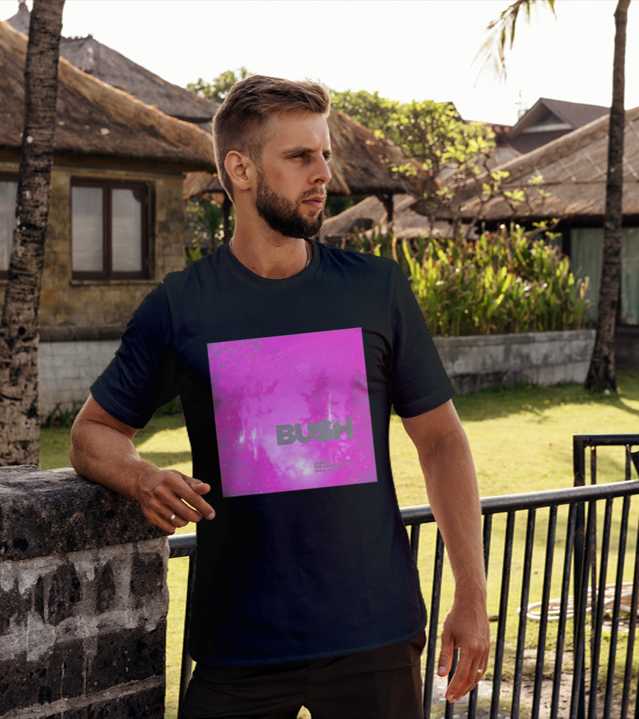 Bush Loaded The Greatest Hits 1994 2023 Pink Album Cover T-Shirt