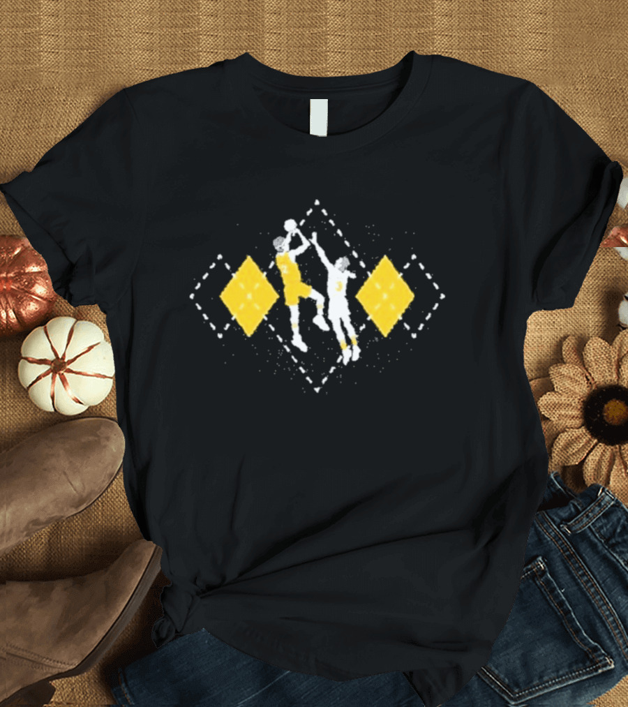 Hivemind Argyle Basketball Jump Shot Players With Yellow Diamond T-Shirt