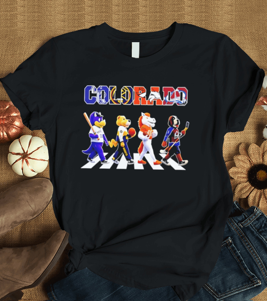 Colorado Mascots Abbey Road 2026 Sports Team Mashup T-Shirt