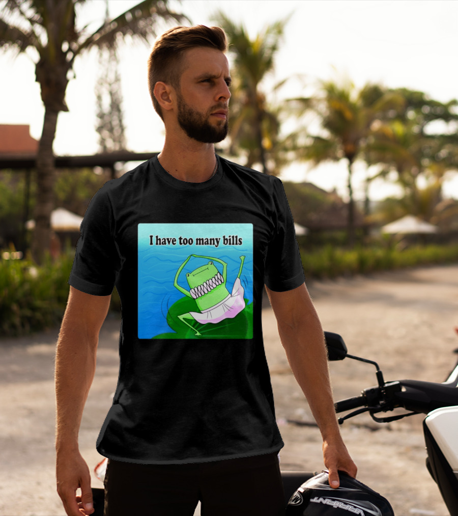 I Have Too Many Bills Dancing Frog Ballerina T-Shirt