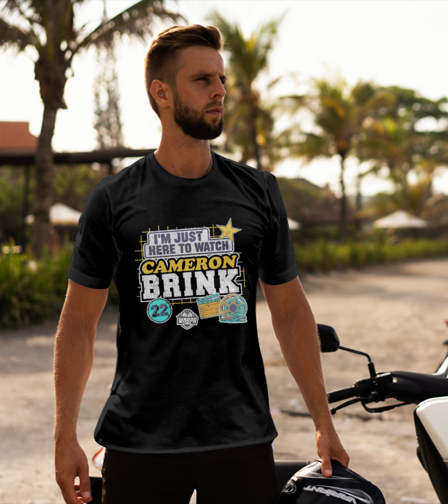 I'm Just Here To Cameron Brink 22 Los Angeles Sparks WNBA Movie Reel Basketball Star T-Shirt