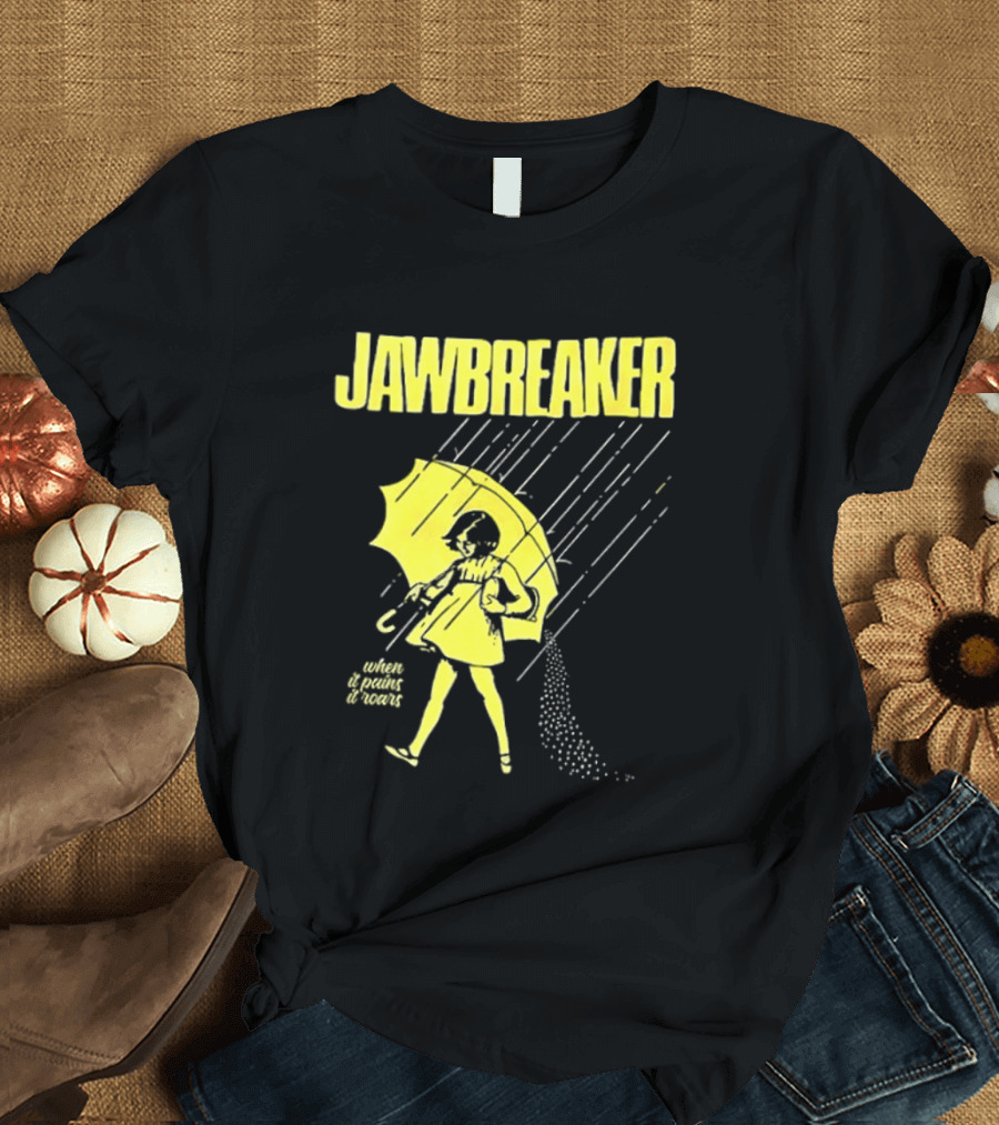 Jawbreaker When It Pains It Roars 2025 Japan Autumn Umbrella Girl T-Shirt