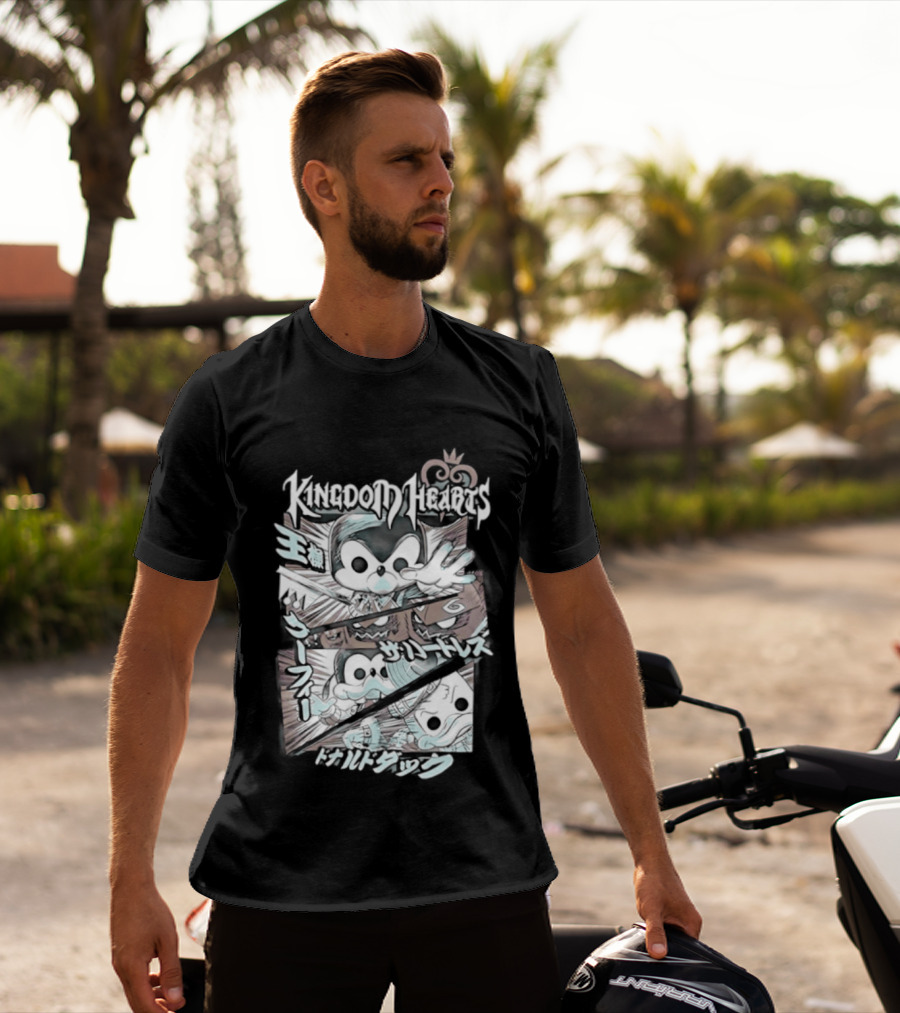 Kingdom Hearts Mickey Mouse Donald Duck Heartless Fantasia Magic Light T-Shirt