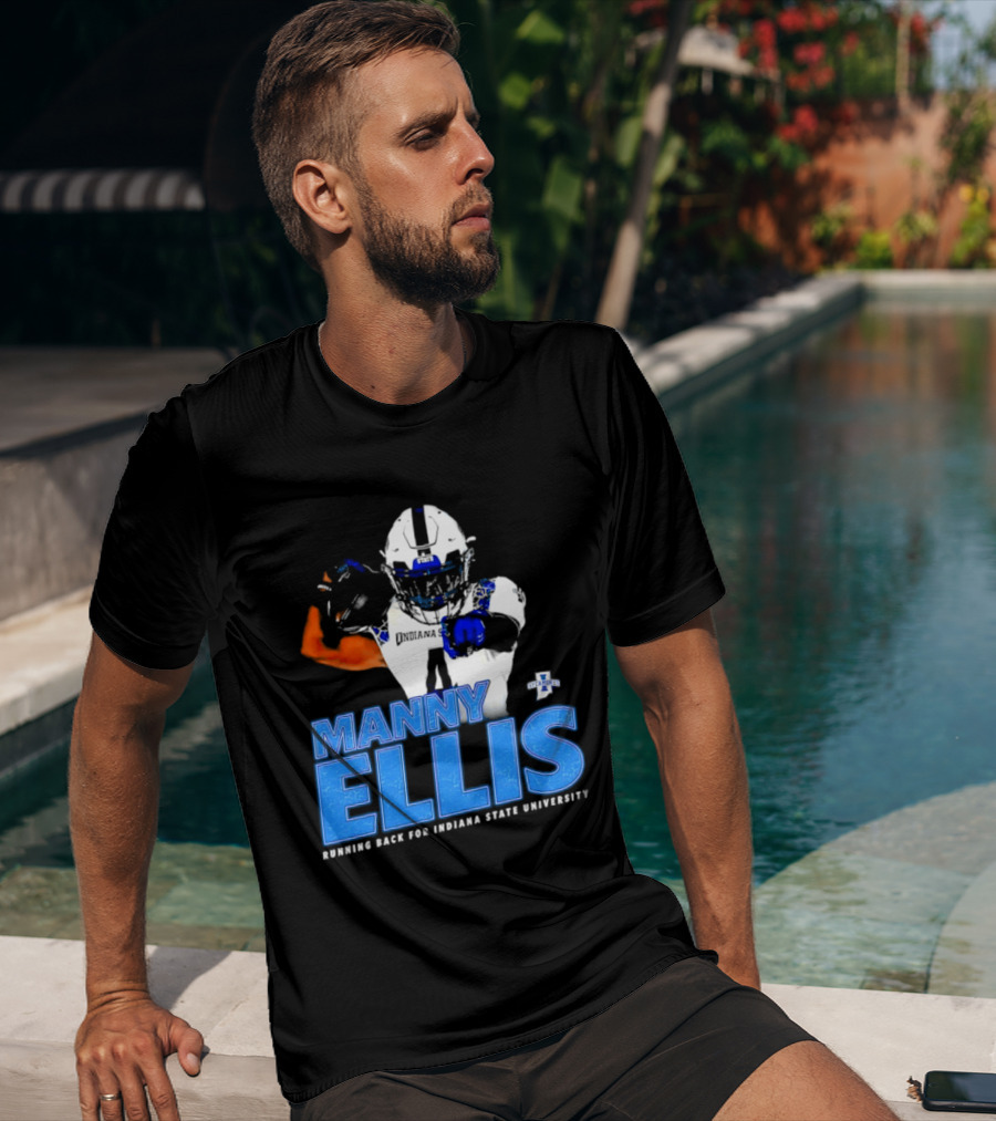 Manny Ellis Indiana State University Football Running Back T-Shirt