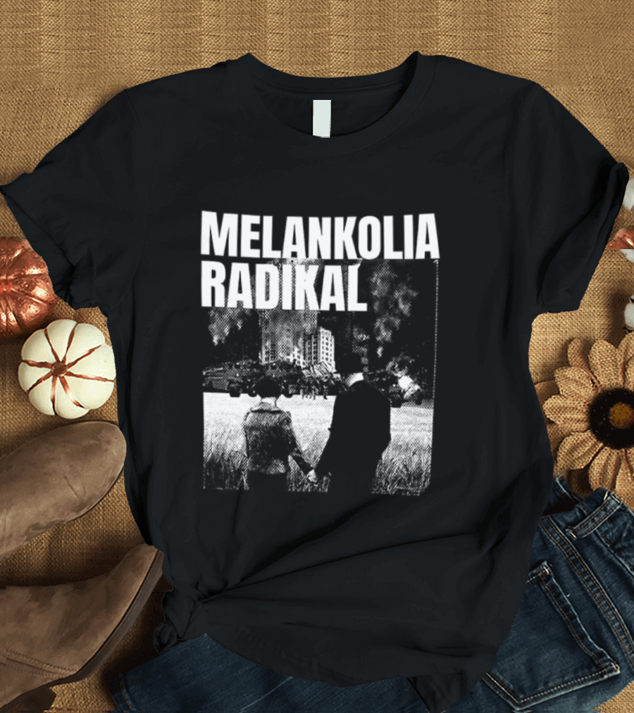 Melankolia Radikal Maukah Kau Berdiri Bersama Melawan Malam Malam YG 2 Sided Urban Streetwear Aesthetic T-Shirt