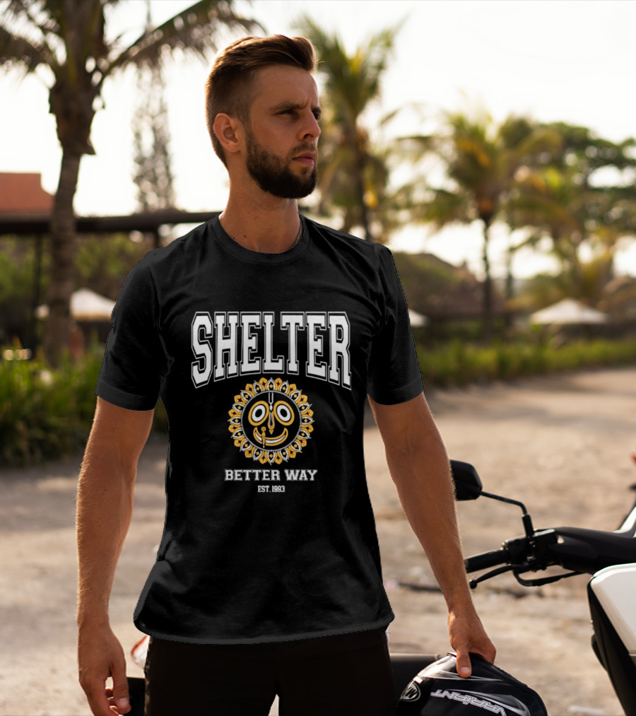 Shelter Better Way Est 1993 Hardcore Punk Sun Face Circle T-Shirt