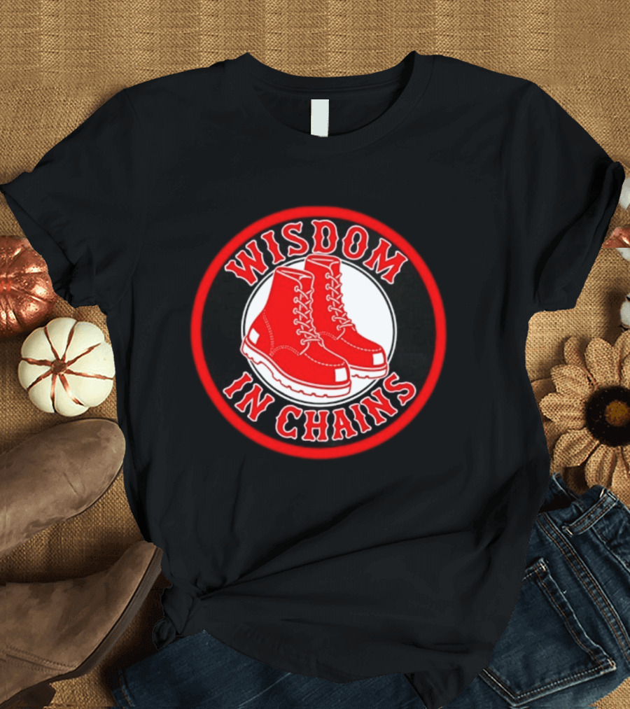 Wisdom In Chains Red Boots Hardcore Punk Band T-Shirt