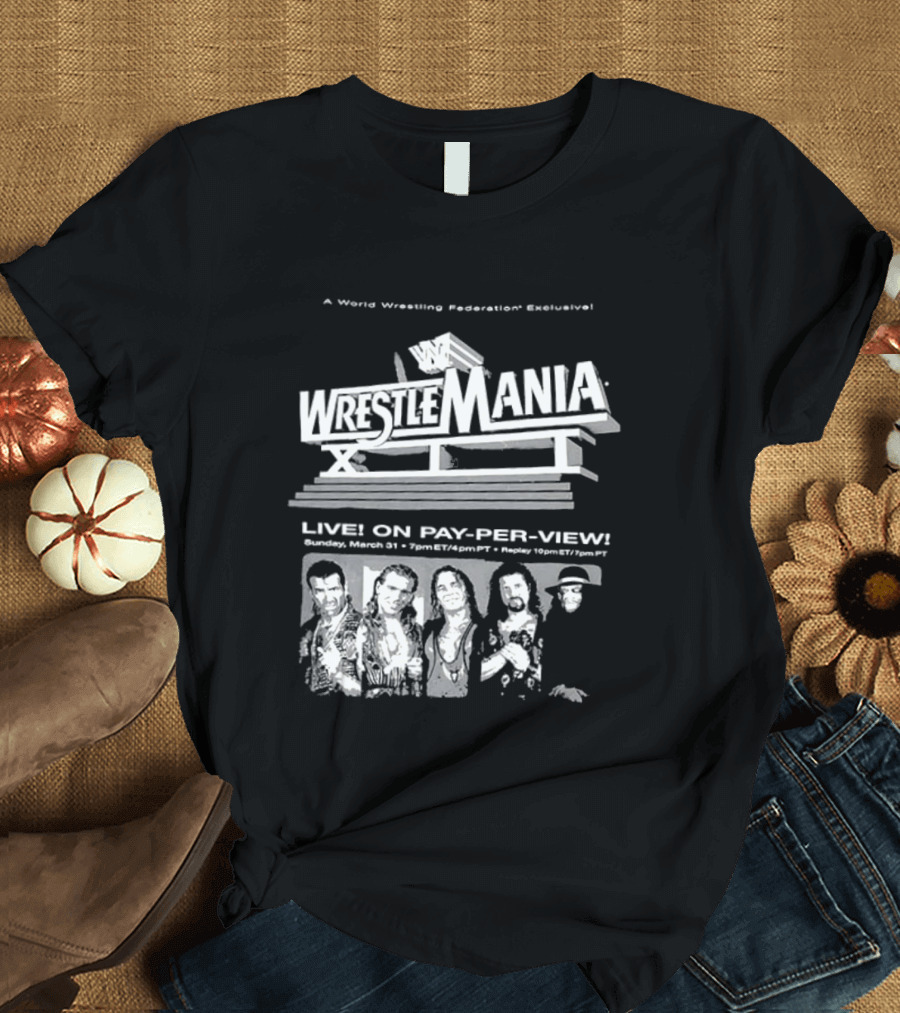 WrestleMania XII World Wrestling Federation Live On Pay Per View March 31 1996 Anaheim T-Shirt