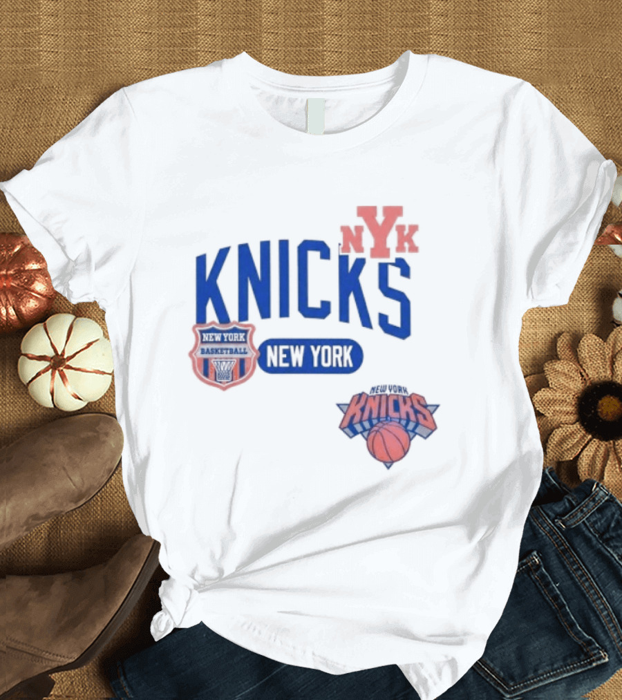 New York Knicks NYK Basketball NBA Collage T-Shirt
