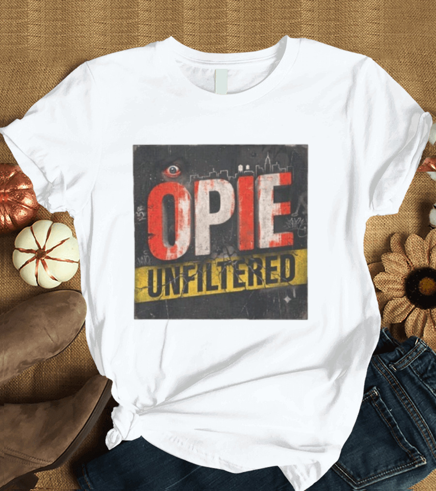 Opie Unfiltered Podcast Eye Graffiti Cityscape T-Shirt