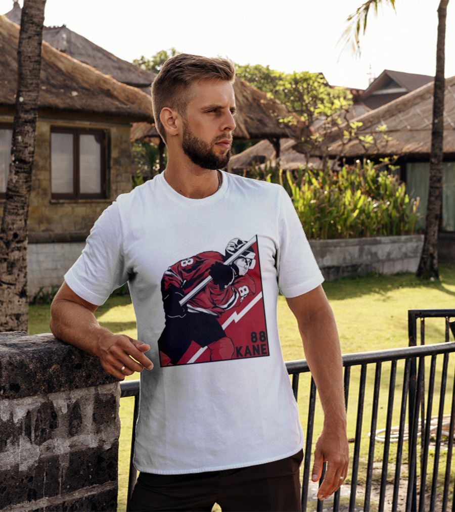 Patrick Kane 88 Chicago Blackhawks Comic Style Hockey Player T-Shirt