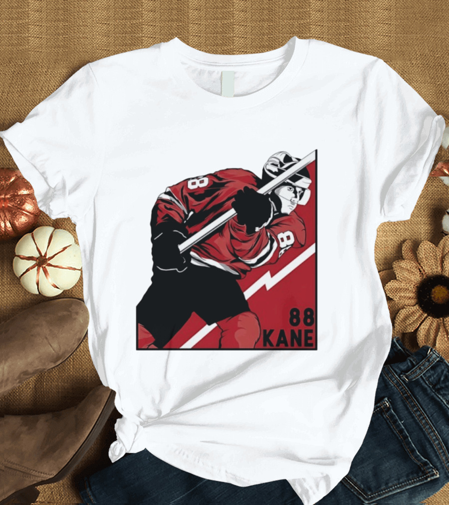 Patrick Kane 88 Chicago Blackhawks Comic Style Hockey Player T-Shirt
