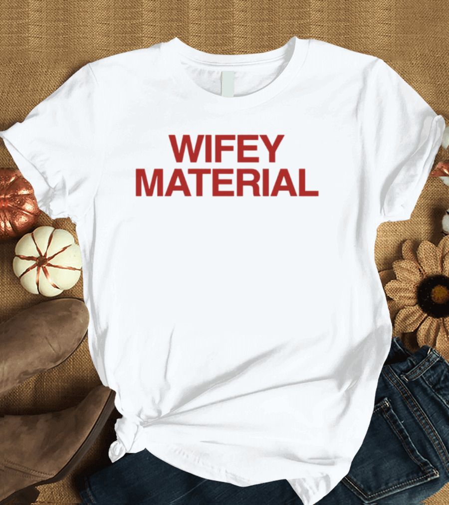Wifey Material Bold Red T-Shirt