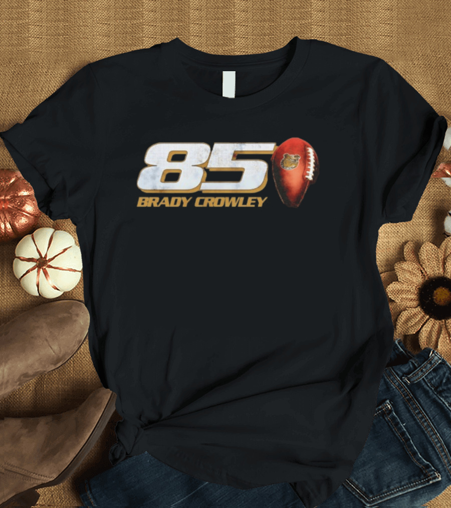 85 Brady Crowley Football Bear T-Shirt