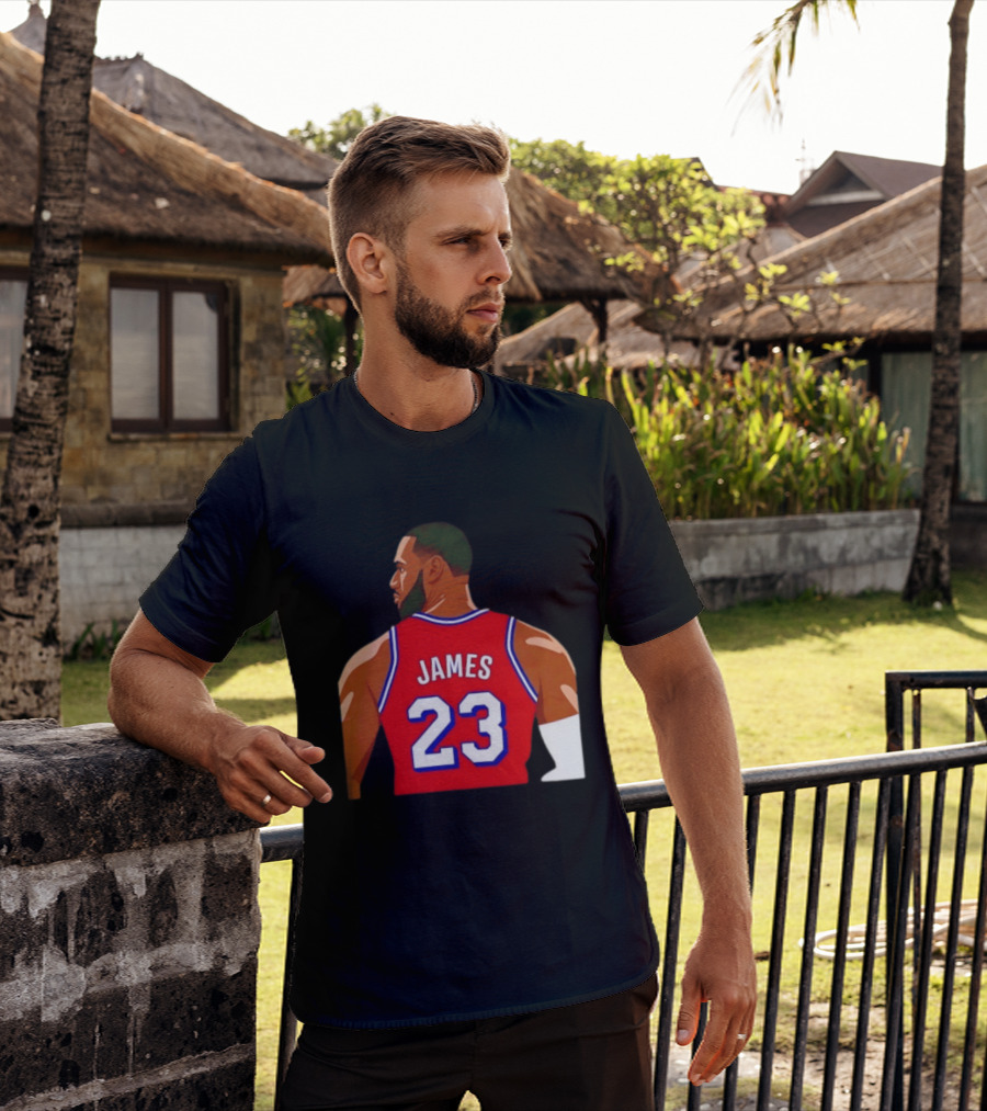 Lebron James 23 Philadelphia 76ers Red Jersey T-Shirt