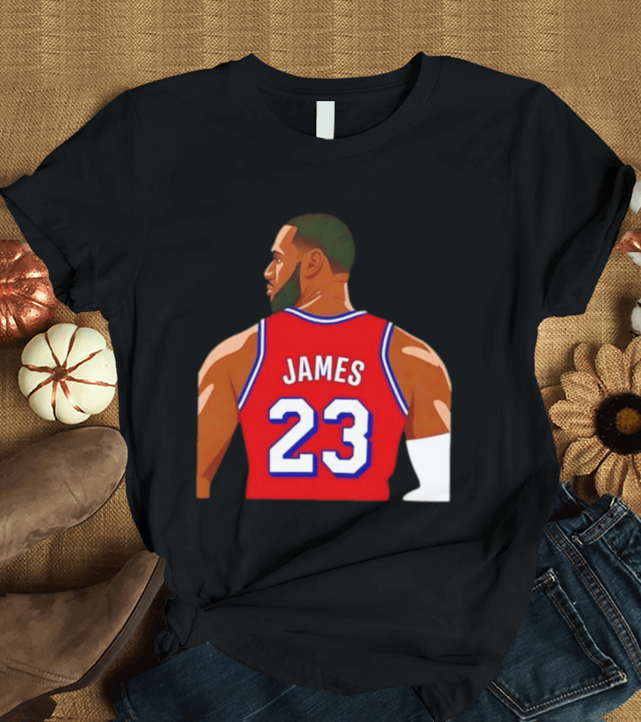 Lebron James 23 Philadelphia 76ers Red Jersey T-Shirt