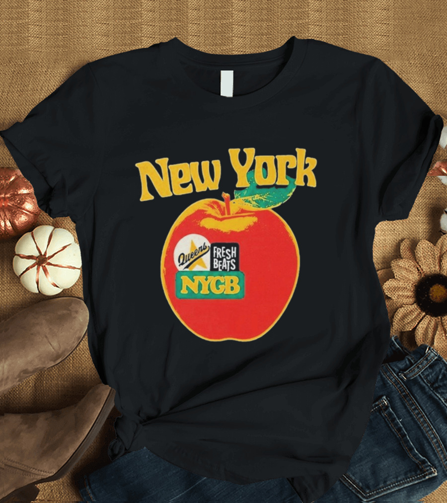 New York Queens Fresh Beats NYGB Apple T-Shirt