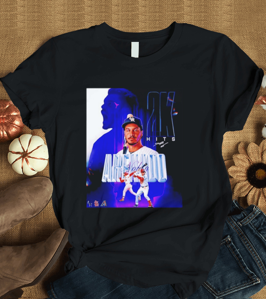 Nolan Arenado 2K Hits Retro Baseball Milestone Celebration T-Shirt