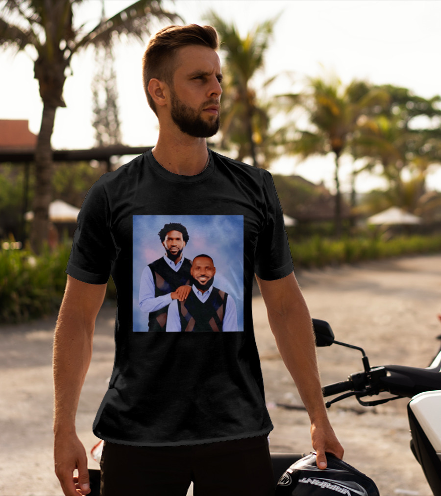 Philadelphia 76ers Lebron James Joel Embiid Step Brothers T-Shirt