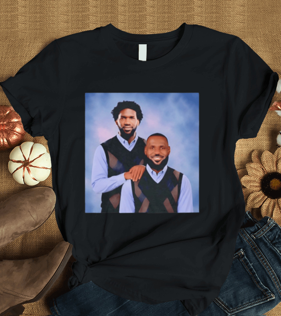 Philadelphia 76ers Lebron James Joel Embiid Step Brothers T-Shirt