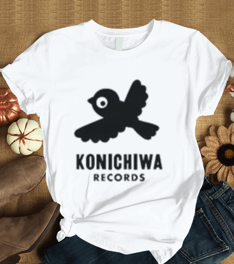 Konichiwa Records Black Bird Icon Gray Robyn Store T-Shirt