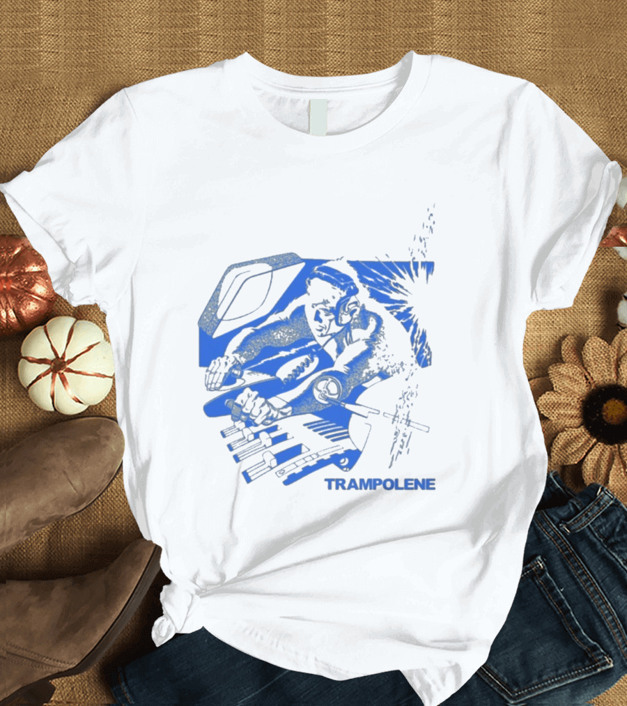 Trampolene DJ Tramps Music Mixing Motorcycle T-Shirt