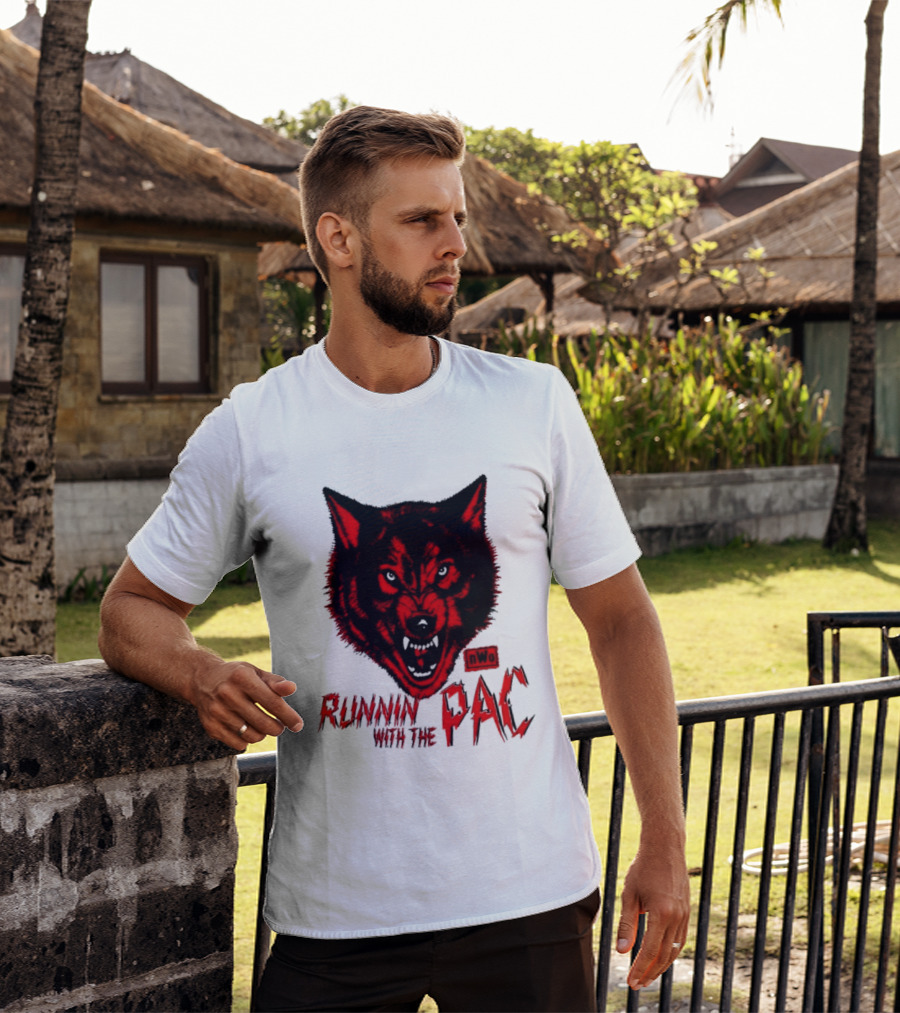 Runnin With The Pac Wolf NWo New World Order 2 Sided T-Shirt