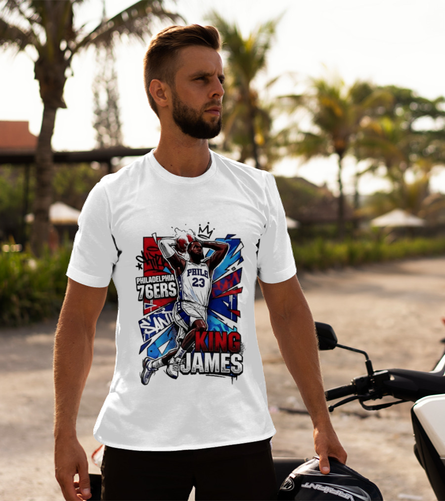 Philadelphia 76ers King James LeBron 2026 NBA Basketball T-Shirt