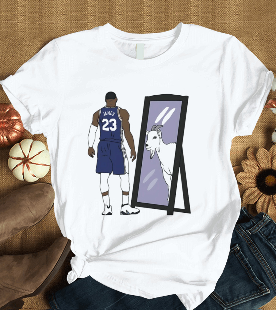 LeBron James Mirror 23 GOAT Reflection Philadelphia 76ers T-Shirt