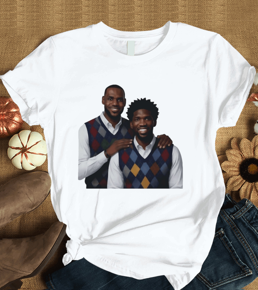 Lebron James Joel Embiid Philadelphia 76ers Step Brothers Crossover NBA Comedy T-Shirt