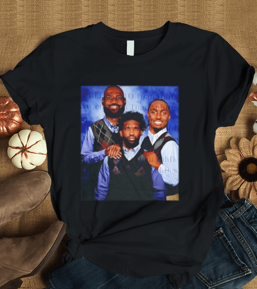 LeBron James Tyrese Maxey Joel Embiid Step Brothers Philadelphia Basketball T-Shirt