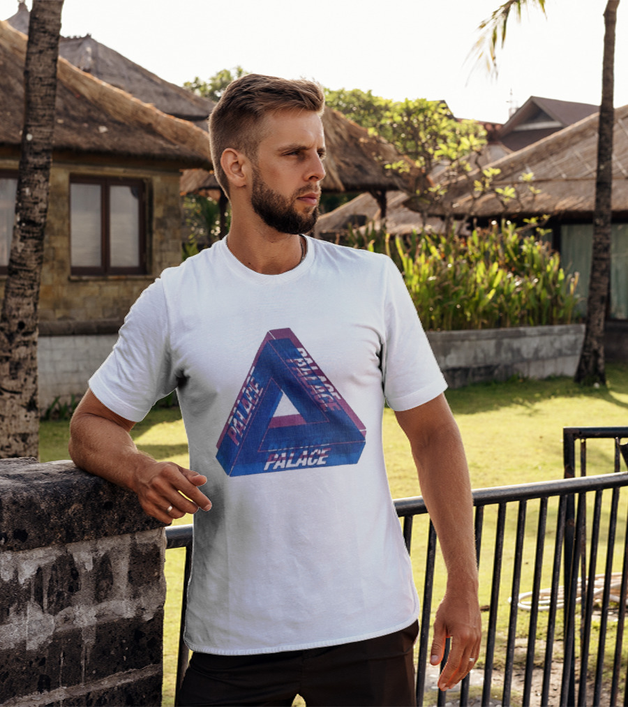 Palace Blur Tri Ferg Optical Illusion Triangles T-Shirt