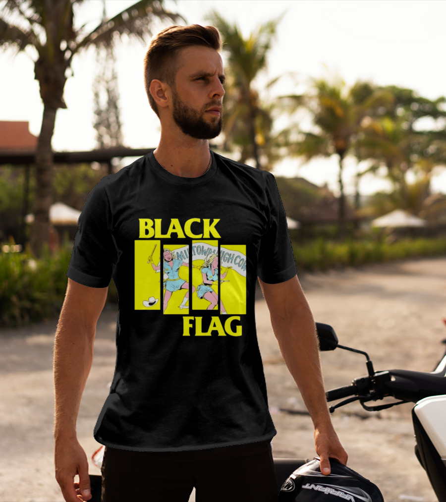Black Flag Midtown High Comix Punk Rock Mid 20th Century T-Shirt