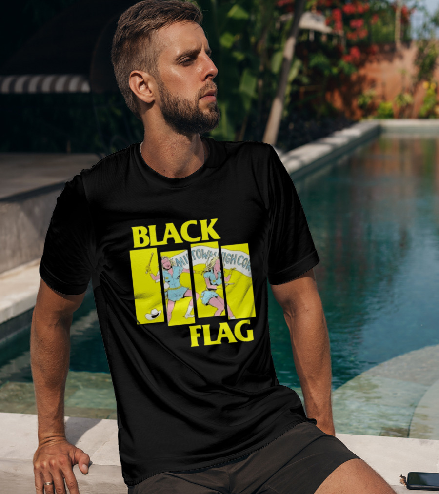 Black Flag Midtown High Comix Punk Rock Mid 20th Century T-Shirt