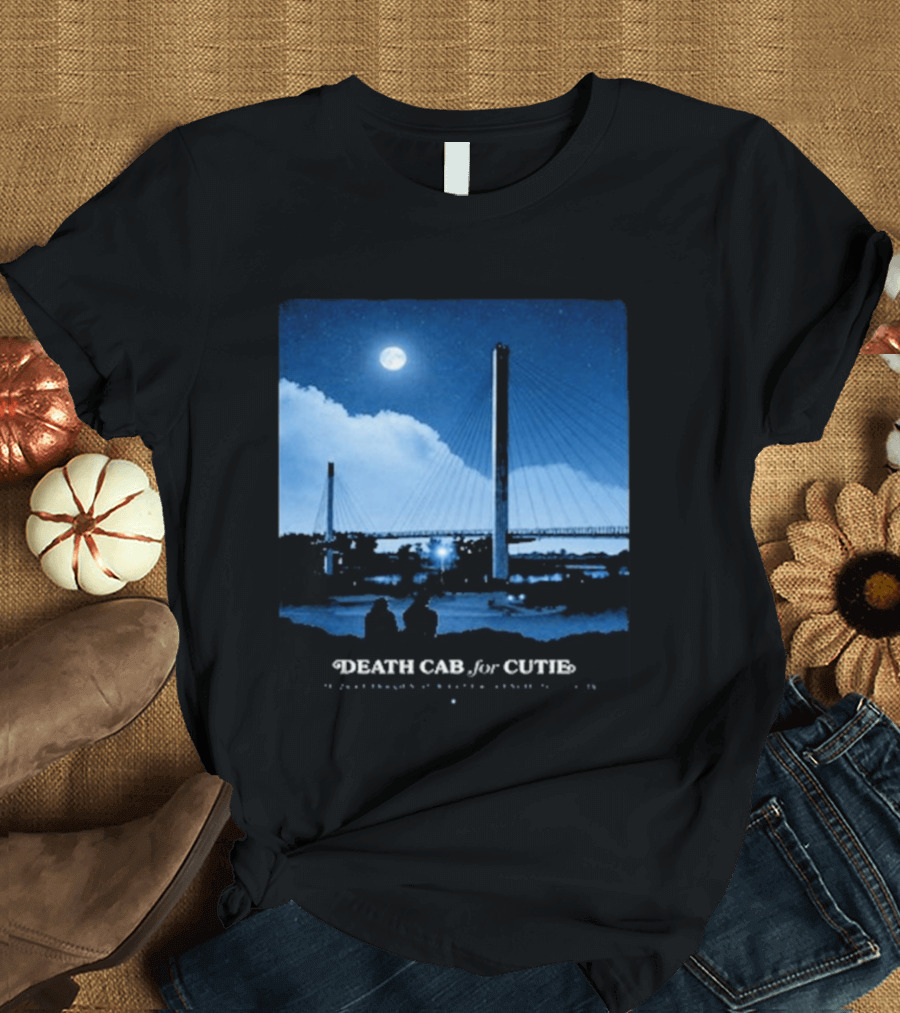 Death Cab For Cutie Council Bluffs IA 2026 Bridge Moonlit T-Shirt