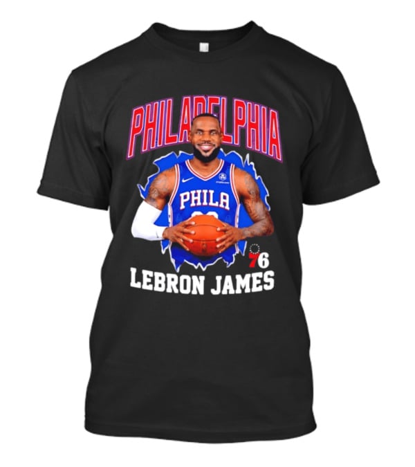 Philadelphia 76ers LeBron James Basketball Jersey Fan T-Shirt
