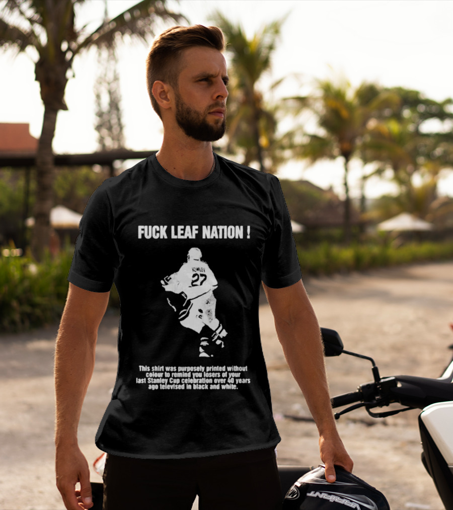 Fuck Leaf Nation Komley 27 Vintage Hockey Fan T-Shirt