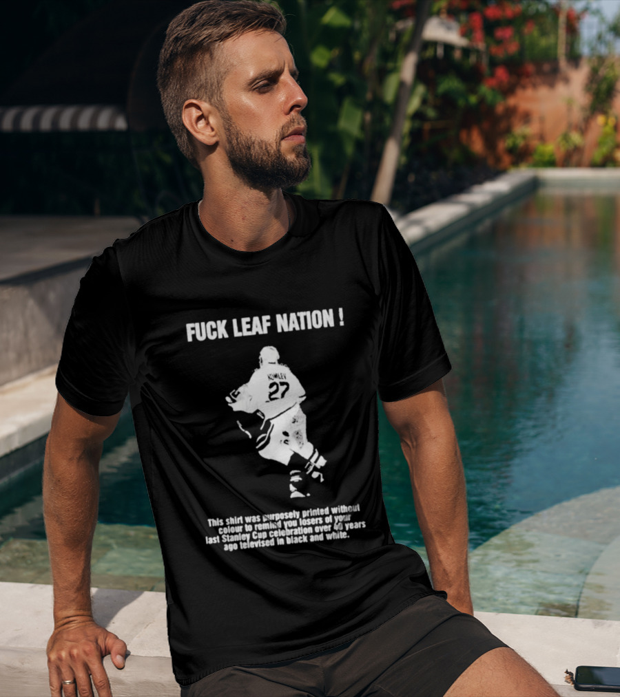 Fuck Leaf Nation Komley 27 Vintage Hockey Fan T-Shirt