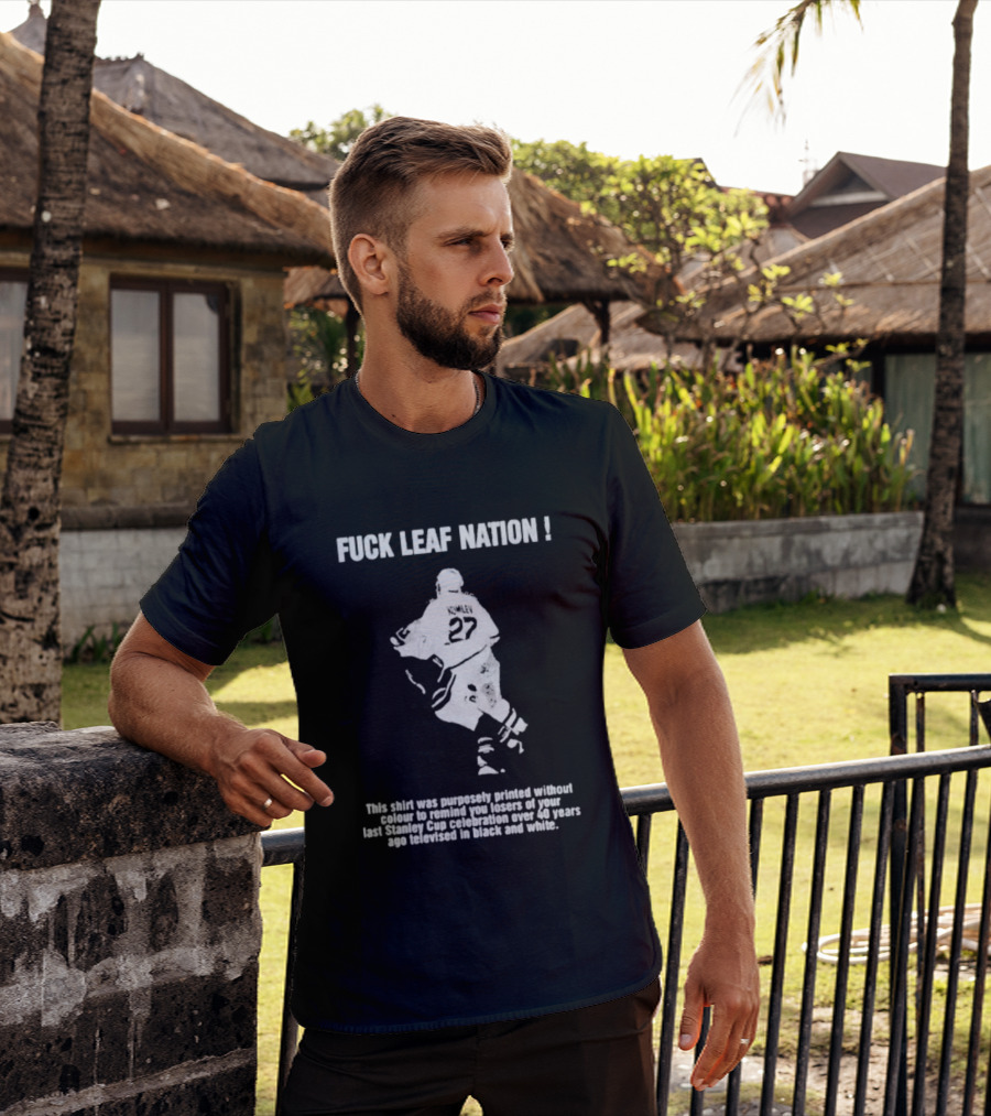 Fuck Leaf Nation Komley 27 Vintage Hockey Fan T-Shirt