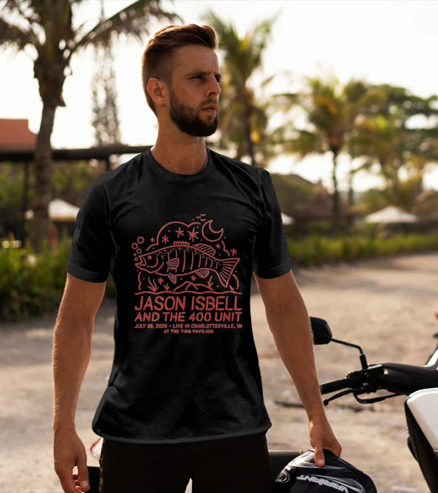 Jason Isbell And The 400 Unit July 26 2026 Ting Pavilion Charlottesville VA Fish And Stars T-Shirt