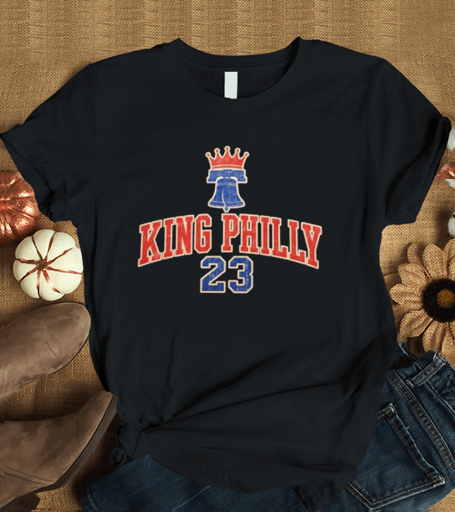 King Philly 23 Crowned Liberty Bell Philadelphia 76ers Joel Embiid T-Shirt