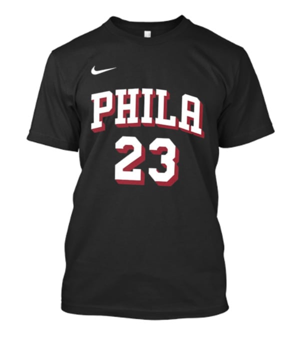 LeBron James 23 Phila 76ers Name Number Royal Nike T-Shirt