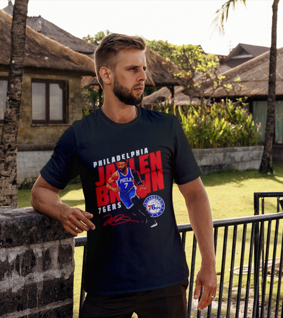 Philadelphia 76ers NBA Jalen Brown 7 Signature T-Shirt