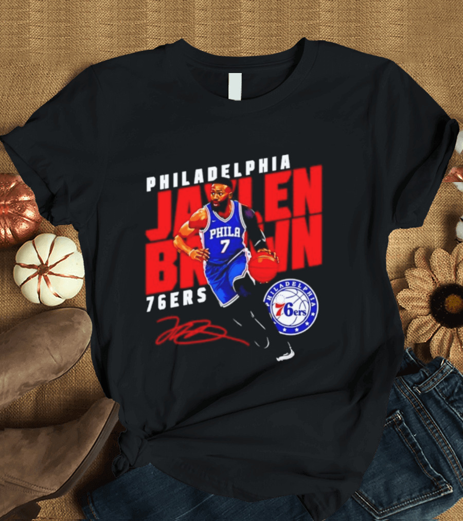 Philadelphia 76ers NBA Jalen Brown 7 Signature T-Shirt