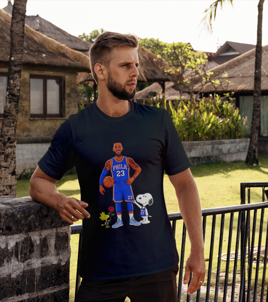 LeBron James Snoopy Woodstock Philadelphia Phila 23 Basketball T-Shirt