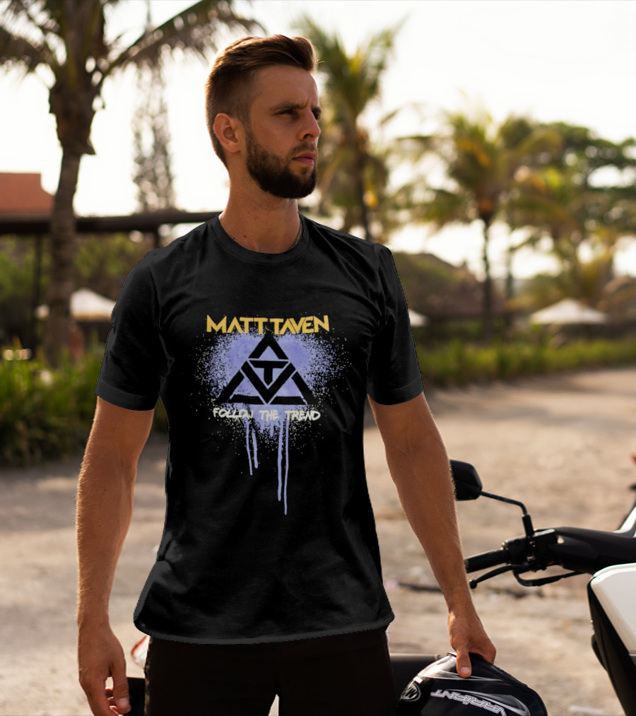 Matt Taven Follow The Trend Purple Triangle T-Shirt