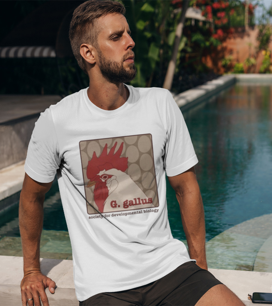 G Gallus Society For Developmental Biology Chicken Rooster Oval T-Shirt