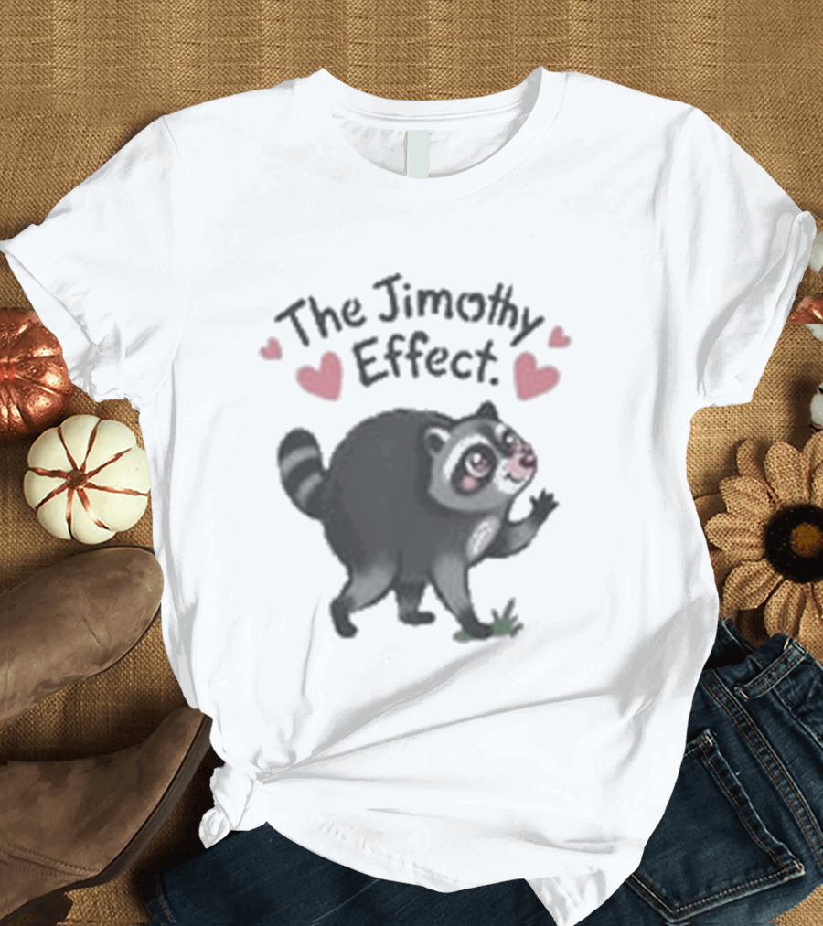 The Jimothy Effect Raccoon With Hearts T-Shirt